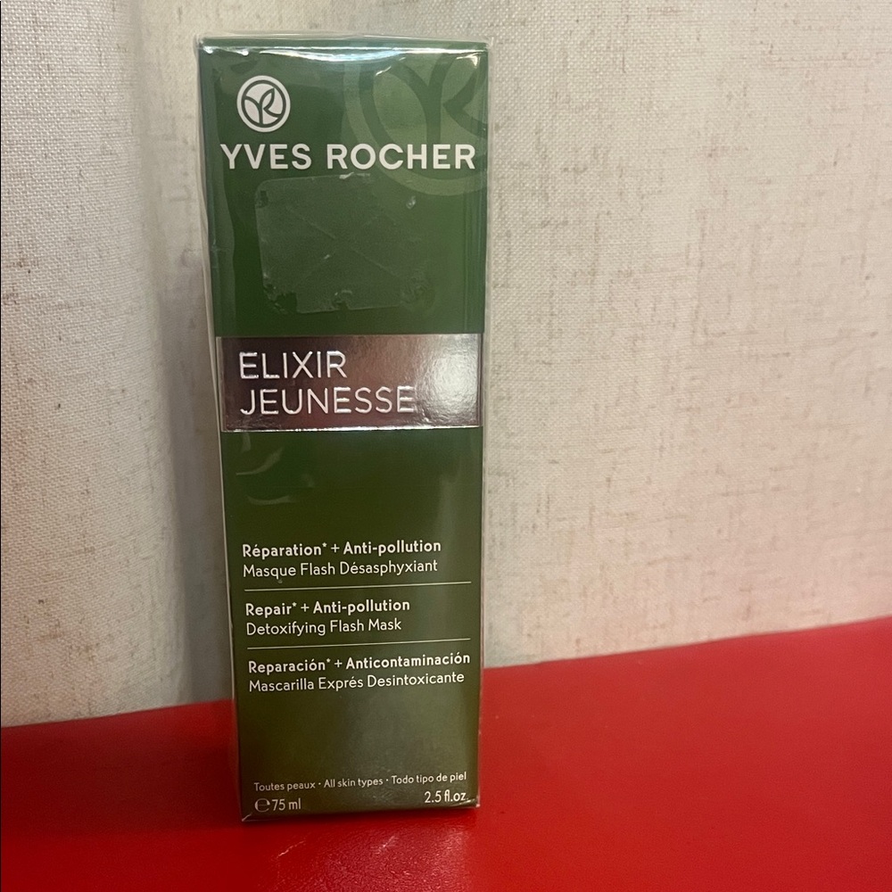 YVES ROCHER ELIXIR JEUNESSE DETOXIFYING Flash MASK Made in Ireland 75 ml 2.5 oz
